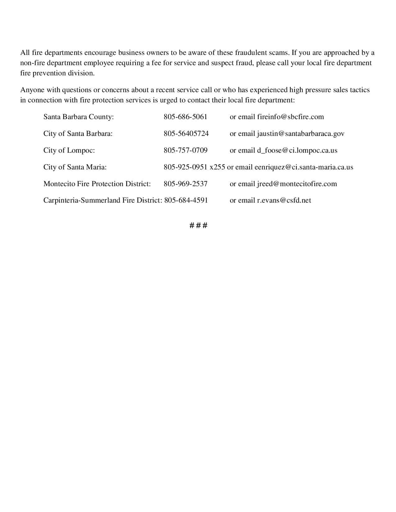 Fraudulent Fire Inspections Page 2